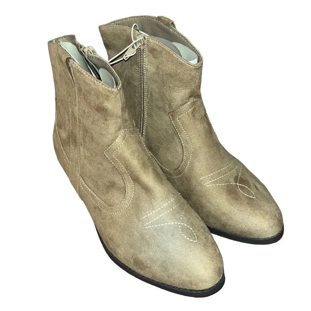 The Children's Place Faux Suede Cowgirl Booties